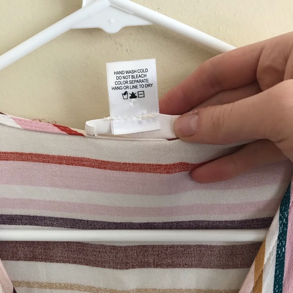 URBAN OUTFITTERS Rainbow Stripe Tie Front Top - Picture 6 of 7